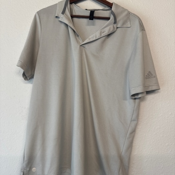 adidas Other - Adidas Performance Polo Shirt – Gray Pinstripe – Men’s M
